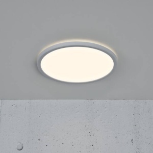 Plafoniera LED pentru iluminat exterior, senzor de miscare cu microunde, design silm Oja 29 alb 2700K 2110456101 NL 197038 universul-luminii.ro