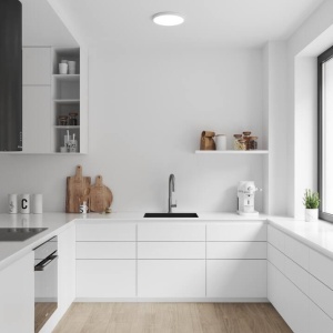 Plafoniera LED pentru iluminat exterior, senzor de miscare cu microunde, design silm Oja 29 alb 2700K 2110456101 NL 94038 universul-luminii.ro