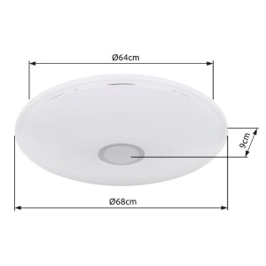 Plafoniera LED RGB dimabila cu telecomanda CONNOR 30W 175238 universul-luminii.ro