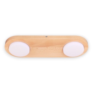 Plafoniera LED rustica fabricata manual din lemn OKIO 2L