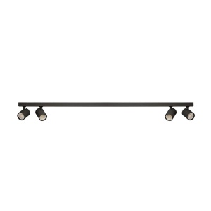Plafoniera liniara neagra cu 4 spoturi EXO 4, 120cm