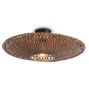 Plafoniera, lustra aplicata din bambus Bali, 60cm BALI/C/6015/BN