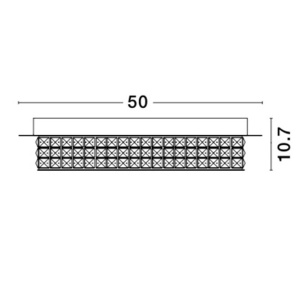 Plafoniera, Lustra LED aplicata design modern Zeffari, auriu - Img 2