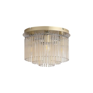 Plafoniera metal auriu, tije din sticla Swizzle 623068 universul-luminii.ro