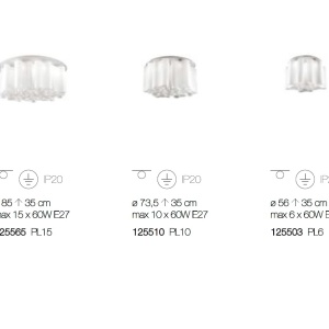 Plafoniera moderna design lux diametru 56cm, COMPO PL6 BIANCO 125503 66318 universul-luminii.ro