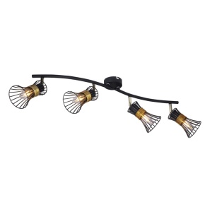 Plafoniera moderna metalica negru-aurie PURRA 4L 54814-4 GL
