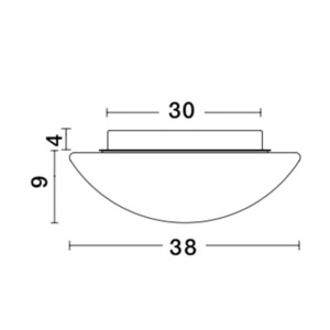 Plafoniera pentru baie moderna IP44 Brest 38cm NVL-832403 77448 universul-luminii.ro