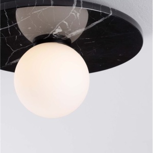 Plafoniera stil minimalist IDOR negru/opal 237038 universul-luminii.ro