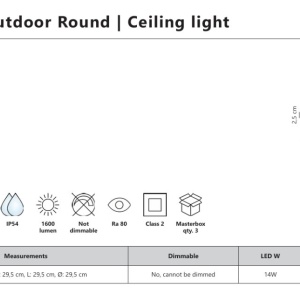 Plafoniera Ultra-slim LED pentru exterior IP54 Oja 29 - Img 6