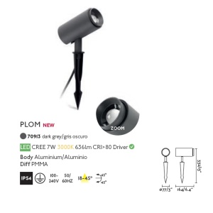 Proiector LED de exterior cu tarus IP54 PLOM 82018 universul-luminii.ro