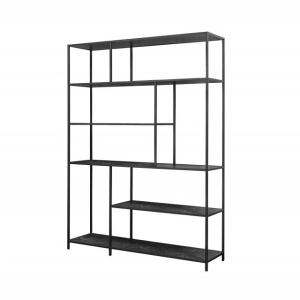 Raft design industrial Slim Line 185x135cm, negru
