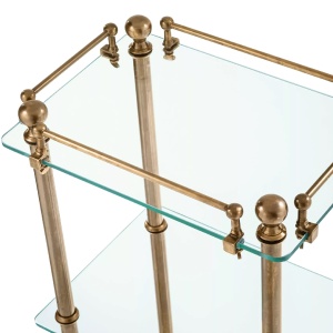 Raft design LUX pentru baie sau sufragerie Rack Devon alama vintage - Img 2