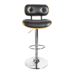 Scaun bar design deosebit Classico 115cm, negru/ nuc A-39040 VC