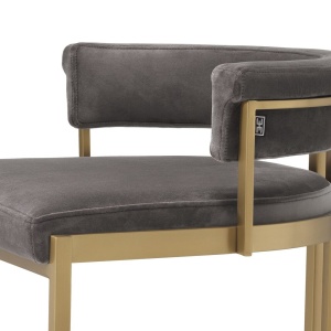 Scaun bar design LUX, Bar Stool Dante, gri 115838 HZ - Img 4