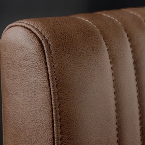 Scaun cu brate design retro Big Aston piele naturala maro vintage - Img 4