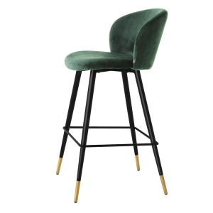 Scaun de bar design elegant LUX Volante, verde inchis 115733 HZ - Img 4