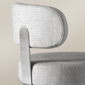 Scaun de bar pivotant cu inaltime reglabila Stool gri deschis - Img 9