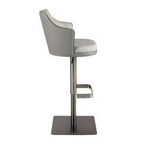 Scaun de bar pivotant cu inaltime reglabila Stool gri - Img 3