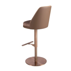 Scaun de bar pivotant cu inaltime reglabila Stool maro - Img 4