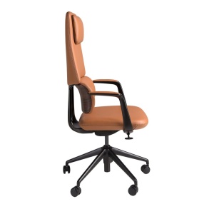 Scaun de birou modern piele sintetica Brown - Img 3