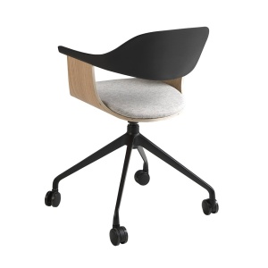 Scaun de birou pivotant design modern Gris-Negro - Img 3