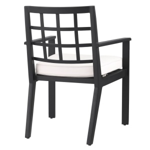 Scaun de interior/ exterior elegant design LUX Cap-Ferrat, negru 115024 HZ - Img 3
