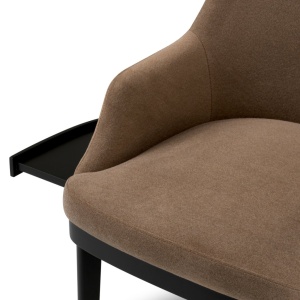 Scaun design LUX cu raft lateral Costa, Sabino brown - Img 7