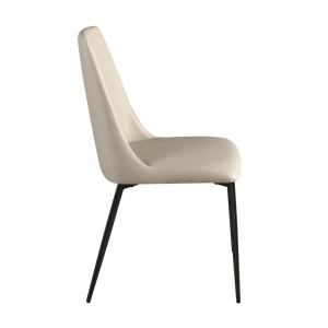 Scaun design LUX, Metal, Piele Sintetica, Sand - Img 3