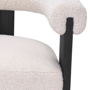 Scaun dining design LUX Percy boucle cream - Img 6