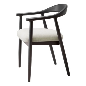 Scaun elegant design LUX Beale negru/ crem - Img 4