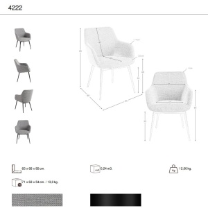 Scaun modern design italian Grey - Img 10
