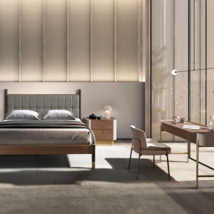 Scaun modern design italian, Tesatura, Catifea, Grey/ Brown - Img 5