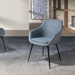 Scaun modern design italian tesatura Gri Albastrui