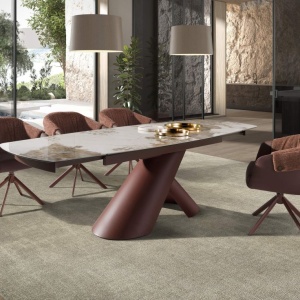 Scaun modern pivotant Copper-brown - Img 4