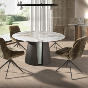 Scaun modern pivotant Olive green - Img 5