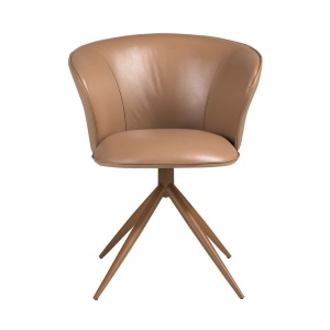 Scaun modern pivotant piele sintetica Camel - Img 5