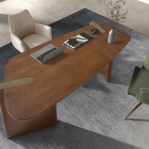 Scaun modern pivotant tesatura Crem - Img 7
