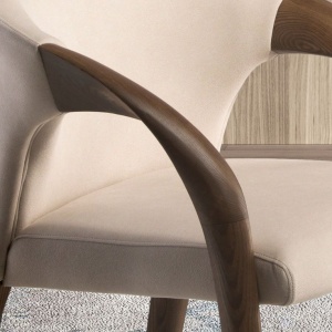 Scaun modern stil avangardist Cream - Img 8