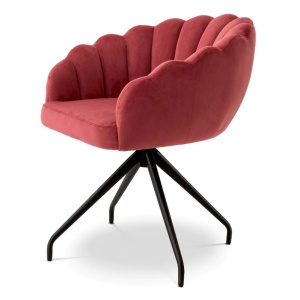 Scaun pivotant design elegant LUX Luzern, Savona faded red - Img 5