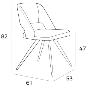 Scaun tapitat design italian Gabriele AC-F3207 - Img 4