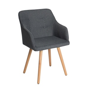 Set 2 scaune cu brate design nordic Scandinavia gri inchis A-36823 VC