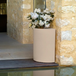 Set de 2 Ghivece plante design decorativ exterior/interior Half cylinder pot 50x29x55cm