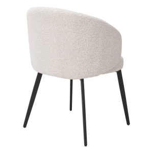Set de 2 scaune cu brate design LUX Lloyd, boucle crem 115093 HZ - Img 5