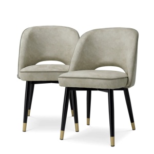 Set de 2 scaune design LUX Cliff, Mayer silver
