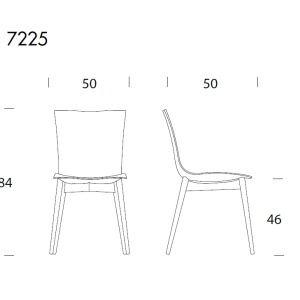 Set de 2 scaune elegante design LUX ARIA WOOD - Img 3