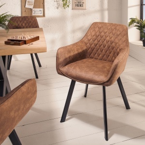 Set de 2 scaune Palermo, maro deschis A-39344 VC - Img 6