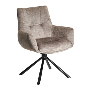 Set de 2 scaune pivotante SIGNATURE catifea taupe