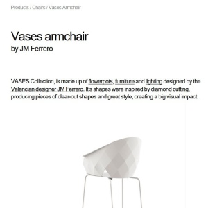 Set de 4 Scaune moderne cu brate de exterior / interior design premium VASES ARMCHAIR 47070 Vondom - Img 4