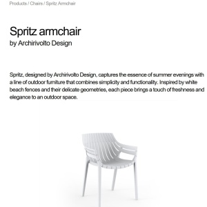 Set de 4 Scaune moderne cu brate de exterior / interior design premium SPRITZ ARMCHAIR 56017 - Img 8