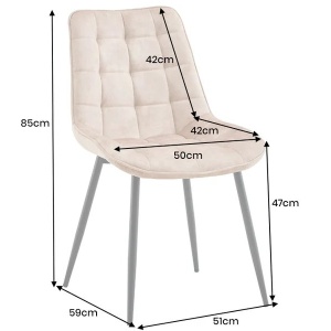 Set de 4 scaune ROADSTAR catifea gri inchis - Img 10